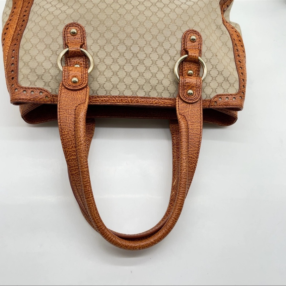 Celine Triomphe Macadam Canvas x Leather Tote Bag NS100497 - Picture 7 of 16